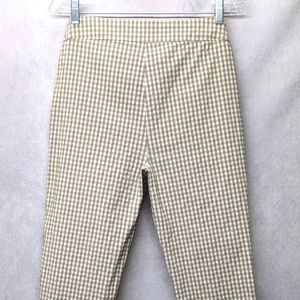 Jules & Leopold Taupe/Tan (Buff) Gingham Ankle Pants